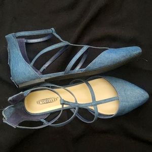 Denim flats size 9